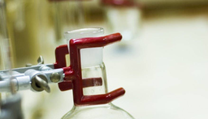 Photo Credit: flask image by Lemonade from <a href='http://www.fotolia.com'>Fotolia.com</a> An Erlenmeyer bulb with appropriate stand.