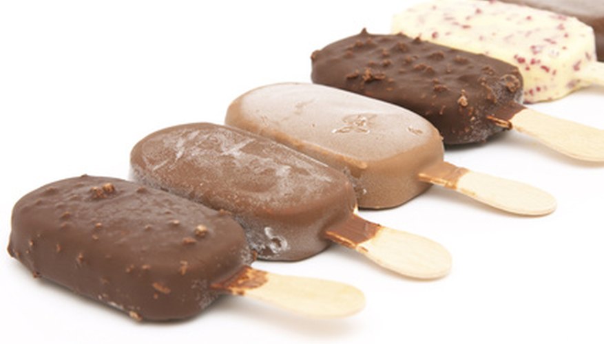 Photo Credit: ice cream lolly image by Renata Osinska from <a href='http://www.fotolia.com'>Fotolia.com</a> Test the taste of fat-free ice cream bars.