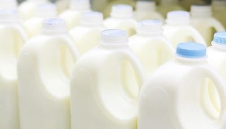 Photo Credit: Danilin/iStock/Getty Images HDPE plastics are used to make milk jugs and other food packaging.