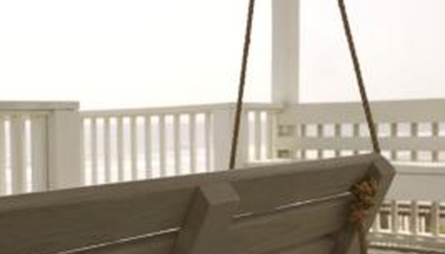 Waterproof varnish with stain and protect your porch swing. Waterproof varnish with stain and protect your porch swing.