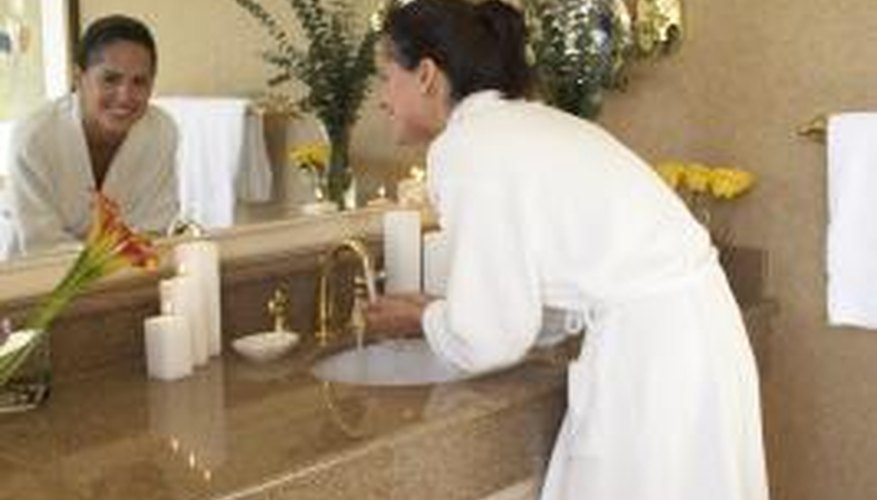 If the countertop is very large, recruit a helper to lift. If the countertop is very large, recruit a helper to lift.