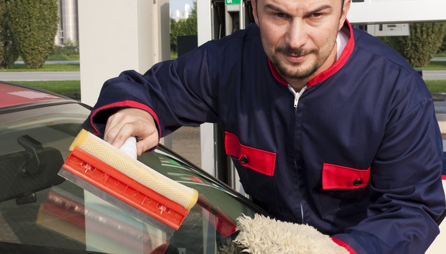 Take a window-cleaning lesson from your service station attendant. Take a window-cleaning lesson from your service station attendant.