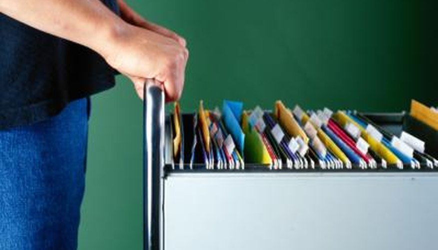 Filing cabinets make a strong foundation for a desk Filing cabinets make a strong foundation for a desk