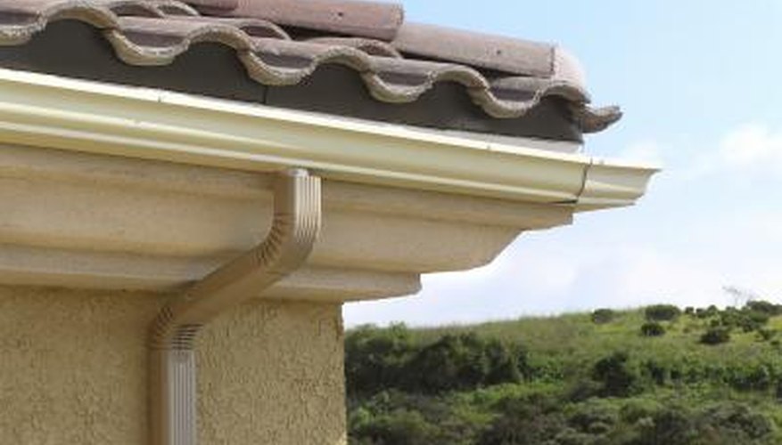 Rain gutters and terracota roof Rain gutters and terracota roof