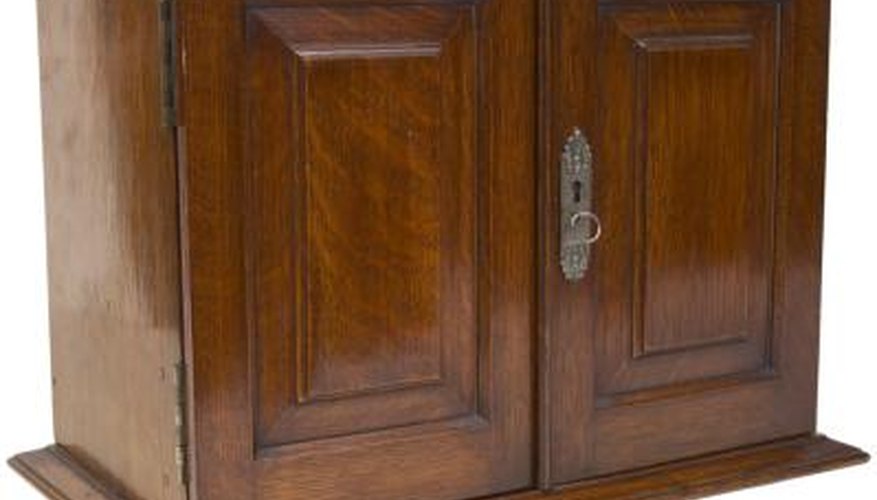 Cabinet backs can be decorated many ways to suit your decor. Cabinet backs can be decorated many ways to suit your decor.