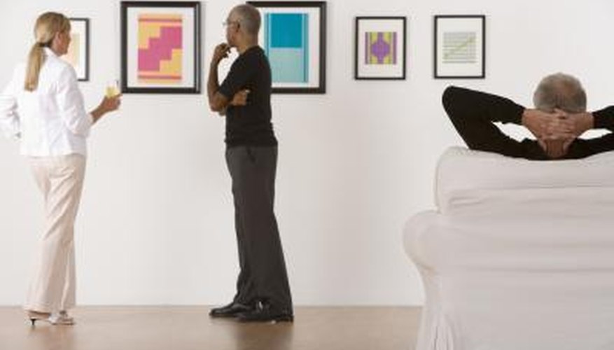 Hanging contemporary art gives your home an instant update. Hanging contemporary art gives your home an instant update.