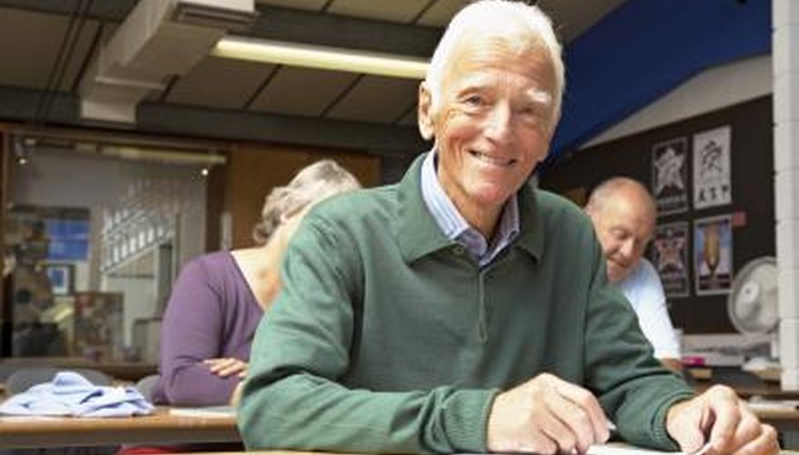 Senior citizens attend classes for enrichment as well as to learn a new career.
