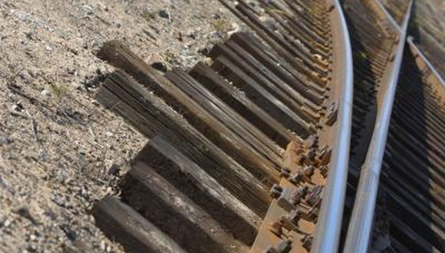 Old railroad ties are often recycled for use in retaining walls. Old railroad ties are often recycled for use in retaining walls.
