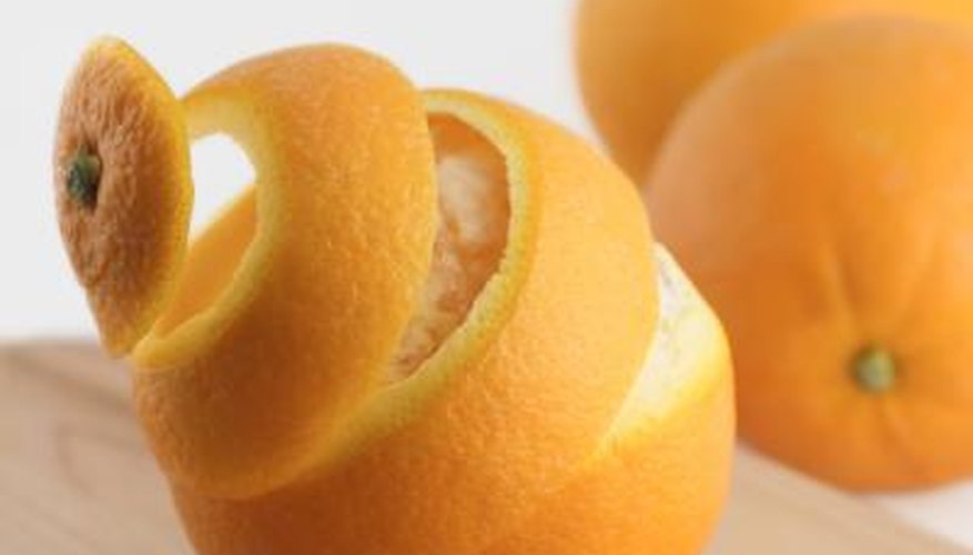 The acid in the skin of an orange can be beneficial in treating blemishes. The acid in the skin of an orange can be beneficial in treating blemishes.