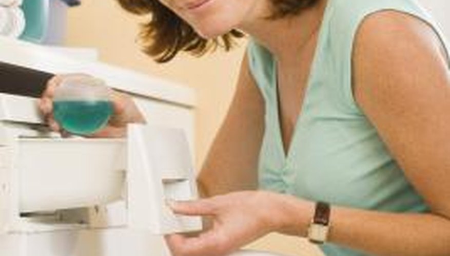 Hide a front-loading machine in a cabinet. Hide a front-loading machine in a cabinet.