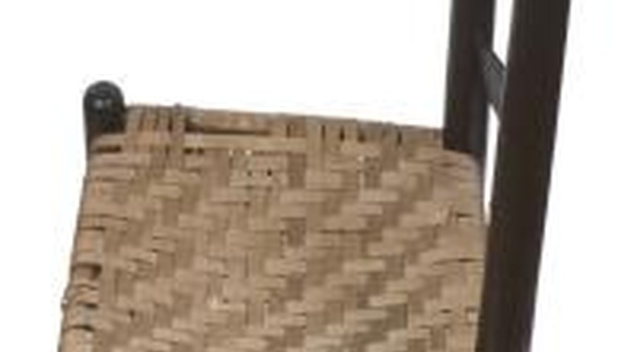 Woven chair seats can be replaced with new material when they wear out. Woven chair seats can be replaced with new material when they wear out.