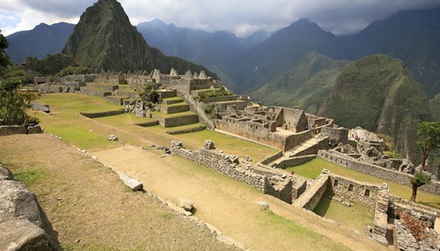 Vista aérea de Machu Picchu.