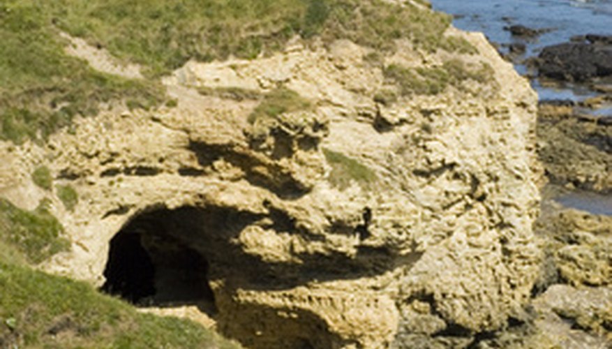 Las cuevas son lugares oscuros, pero la luz puede penetrar en la entrada durante ciertas partes del día.