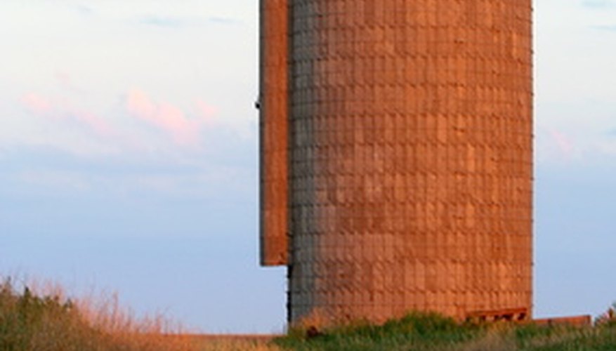 A silo is shaped like a cylinder. A silo is shaped like a cylinder.