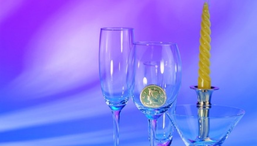 Crystal glasses are popular engraved gift items.