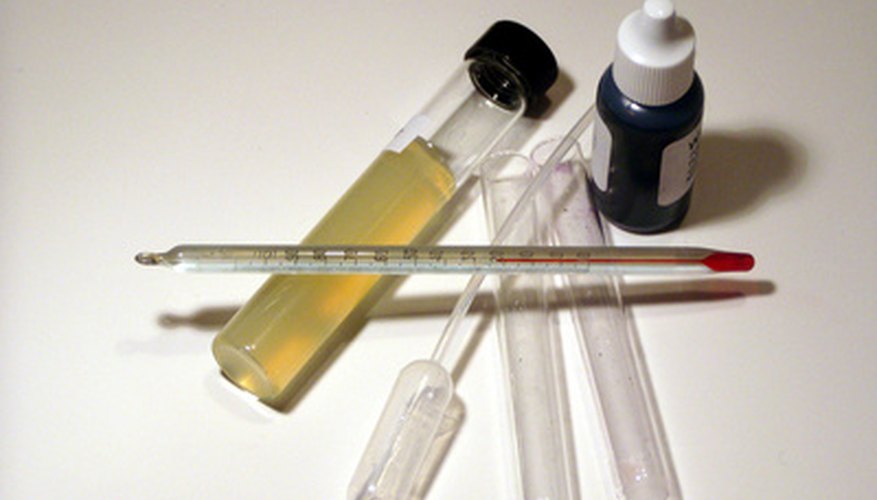 An indicator produces a visual color change to signal a titration end point. An indicator produces a visual color change to signal a titration end point.