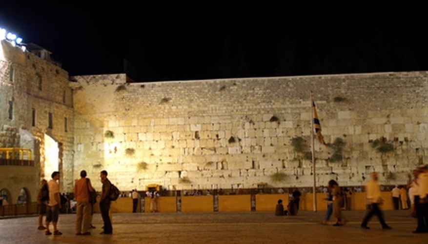 Muro de los Lamentos por la noche.