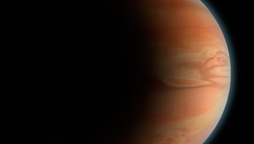 El planeta Júpiter visto con binoculares colimados.
