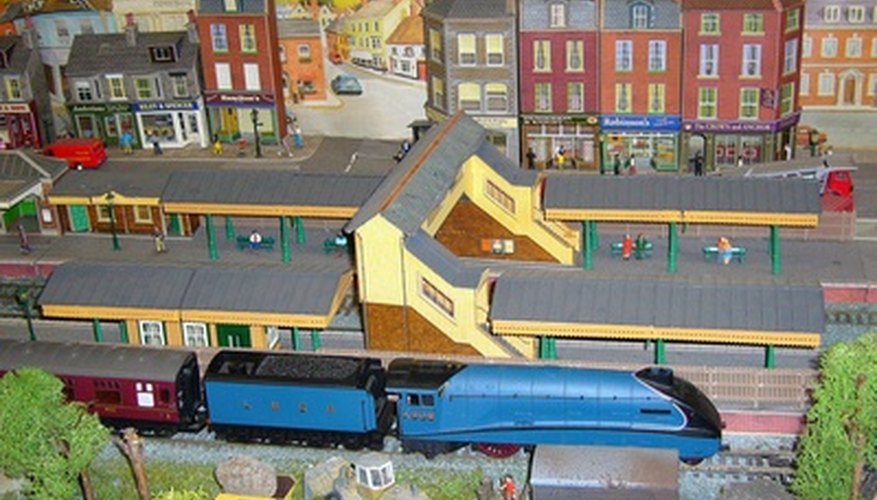 El humo falso puede ser añadido a los modelos de tren.
