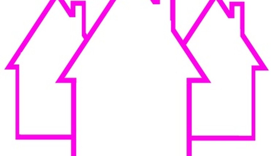 Comienza la artesanía de casas de papel con un plan del tamaño y número de casas.