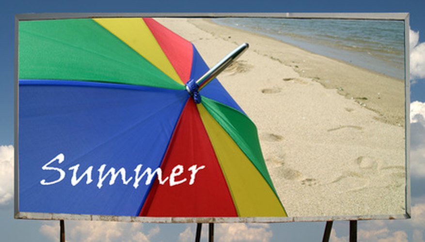 Photo Credit: summer billboard image by Jorge Casais from <a href='http://www.fotolia.com'>Fotolia.com</a> Well-placed billboards command large audiences and pay six-figure incomes to the builder.