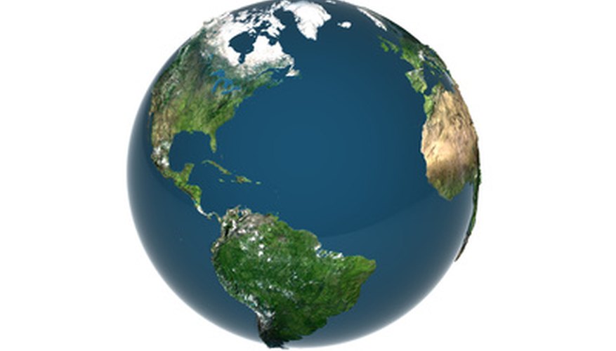 Photo Credit: 3d earth image by Zoltán Pataki from <a href='http://www.fotolia.com'>Fotolia.com</a> Deep inside Earth, convection currents are always at work.