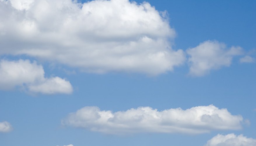 Photo Credit: leaden clouds. grey clouds and blue sky image by Aleksandr Ugorenkov from <a href='http://www.fotolia.com'>Fotolia.com</a> Cloud science projects will teach students about the purpose and types of clouds.