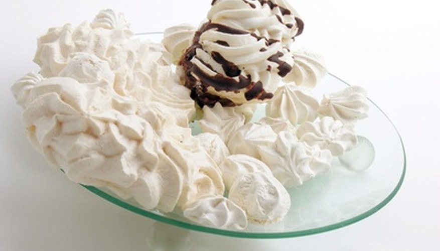 Photo Credit: white various kiss meringue cakes image by Maria Brzostowska from <a href='http://www.fotolia.com'>Fotolia.com</a> Meringue, traditionally used for cookies, will become a skeleton.