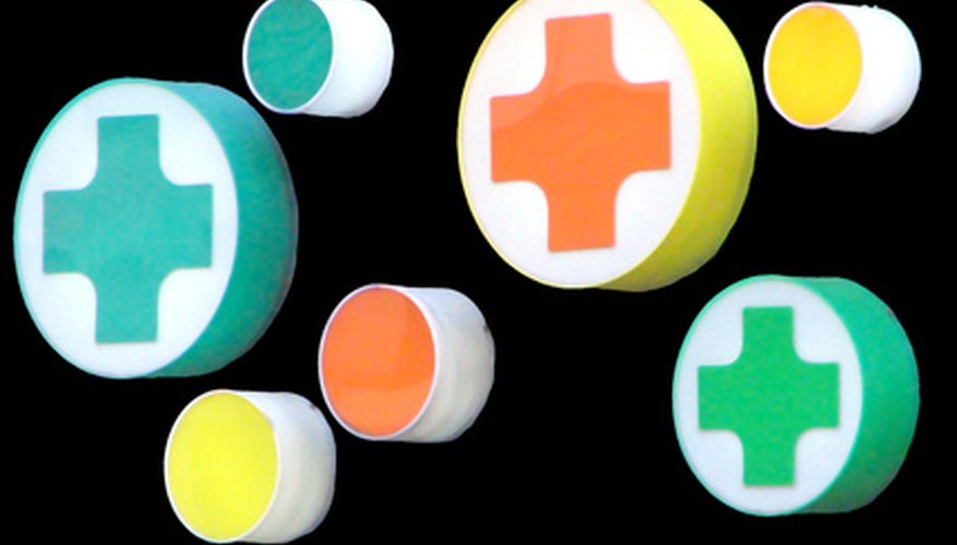 Photo Credit: pharmacie 1 image by Nathalie P from <a href='http://www.fotolia.com'>Fotolia.com</a> Measure prescriptions with pharmacy math.