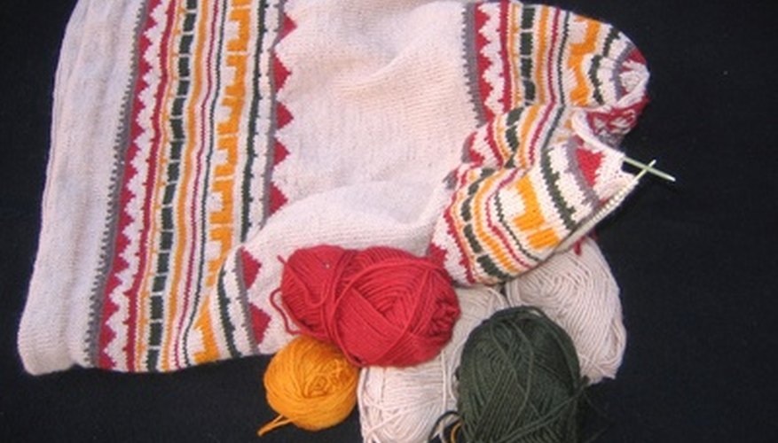 How to knit a blanket with straight needles