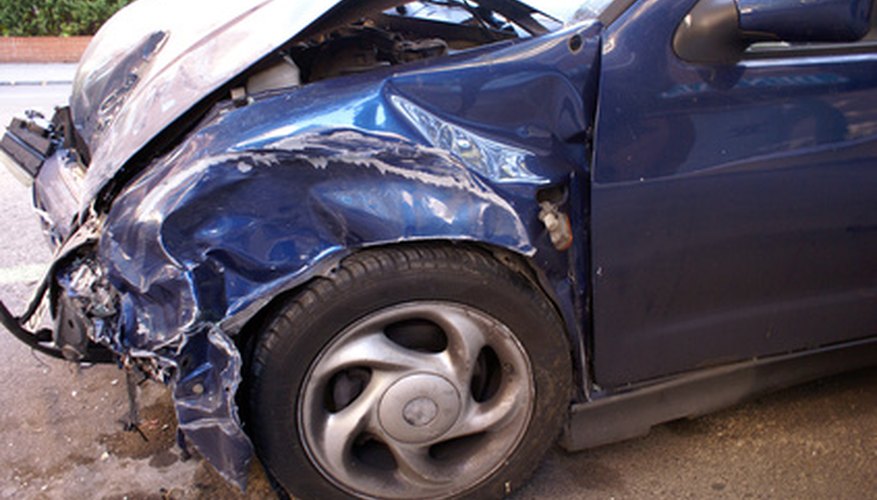 Photo Credit: Accidente image by quicolopez from <a href='http://www.fotolia.com'>Fotolia.com</a> Something might be salvaged in the spare parts market.