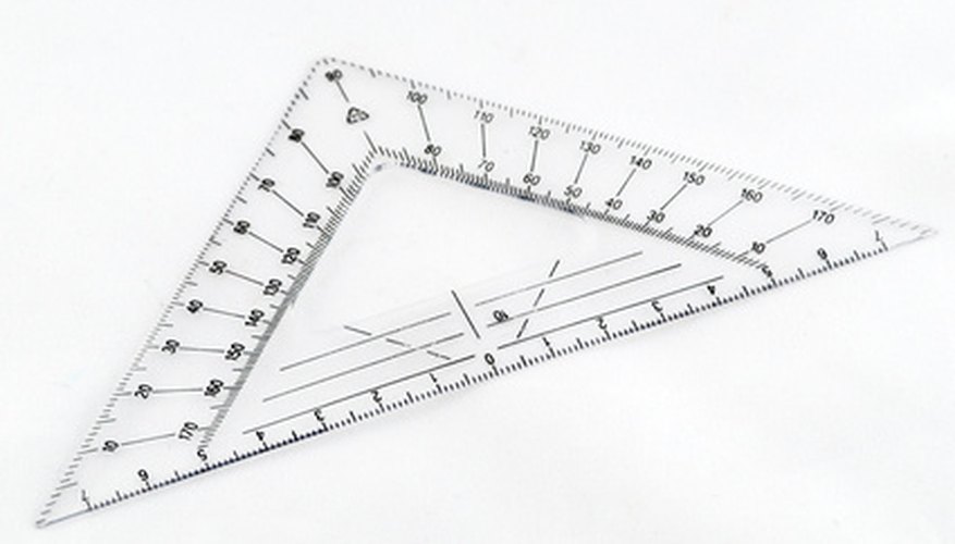 Photo Credit: triangle image by Zbigniew Nowak from <a href='http://www.fotolia.com'>Fotolia.com</a> The hypotenuse of a triangle is a key element when learning how to calculate angles in a triangle.