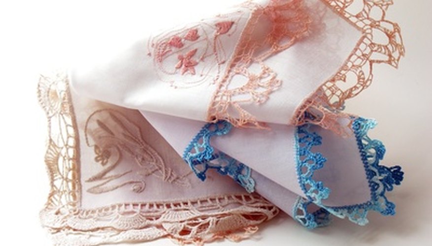 Monograms are placed on handkerchiefs, towels and linens.