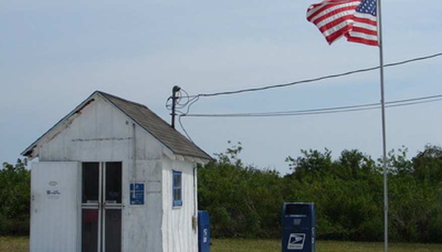 Local post office. Почтовая служба США.