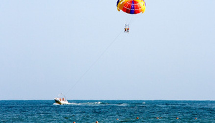 Parasailers are often seen along the coast. Parasailers are often seen along the coast.