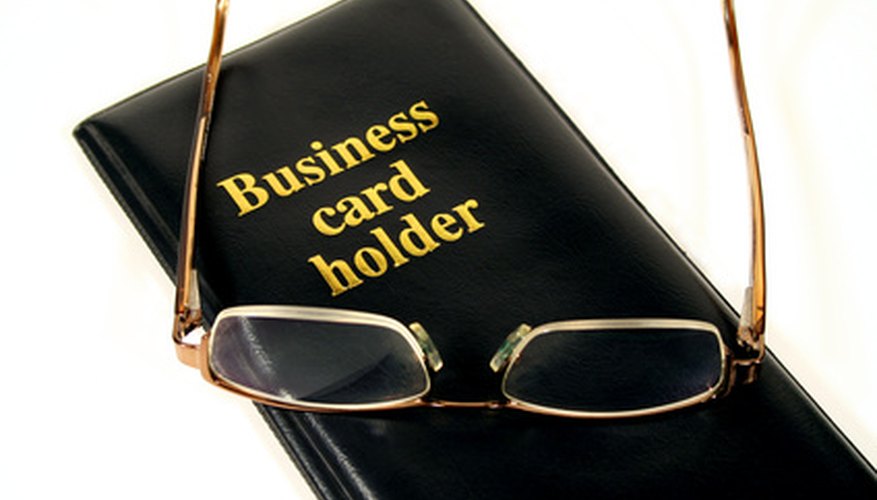 Photo Credit: business card holder image by Brett Mulcahy from <a href='http://www.fotolia.com'>Fotolia.com</a> Send marketing material to key companies.