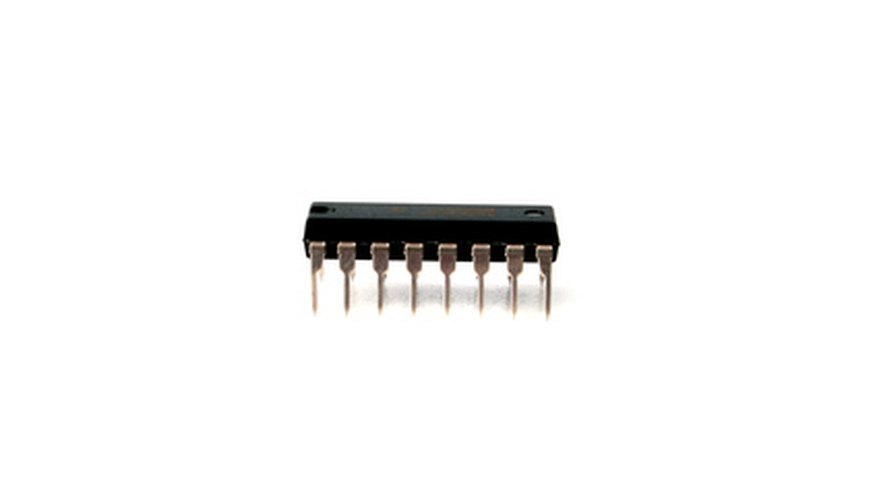 IC standing on its pins. IC standing on its pins.