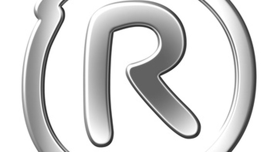 The symbol of a registered trademark