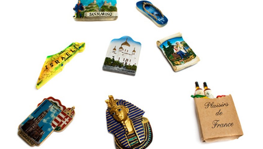 Photo Credit: Magnets from several world country. Ideal for tourists theme. image by Konovalov Pavel from <a href='http://www.fotolia.com'>Fotolia.com</a> Magnets are used for many things, including decoration.