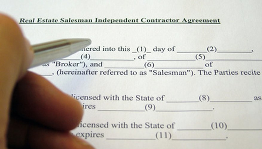 Photo Credit: real estate contract image by Keith Frith from <a href='http://www.fotolia.com'>Fotolia.com</a> Employers must have the terms of the agreement in writing.