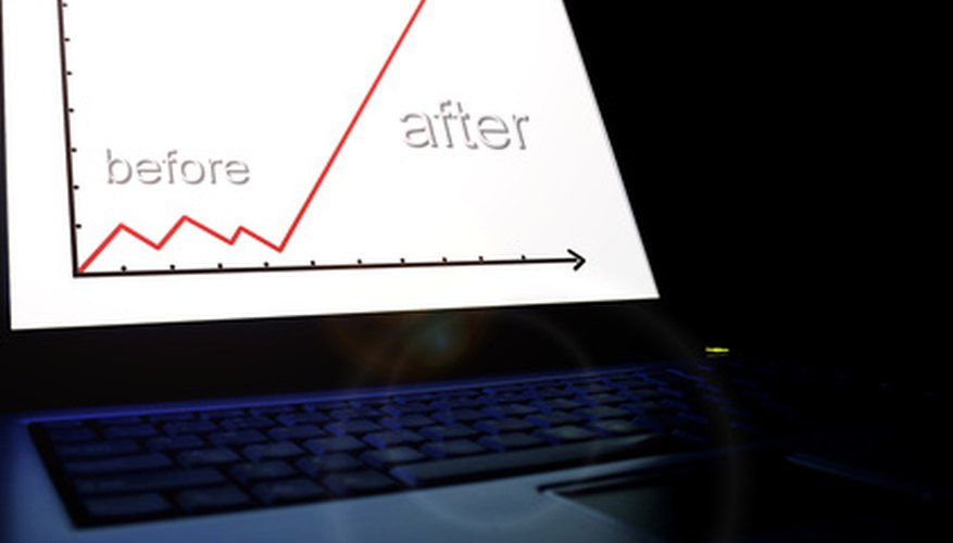 Photo Credit: laptop-graph isolated on black image by Olaru Radian-Alexandru from <a href='http://www.fotolia.com'>Fotolia.com</a> Over time, the proper use of KPIs will improve organizational performance.