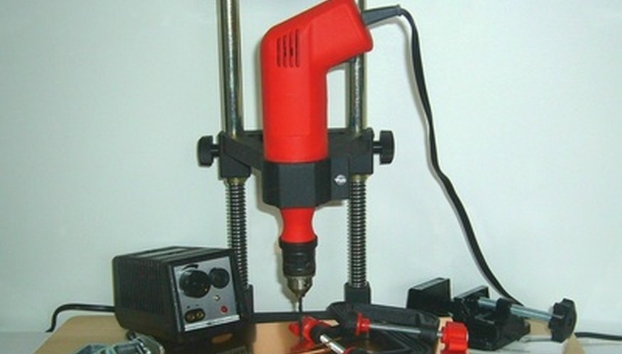 precision rotary power tool on stand