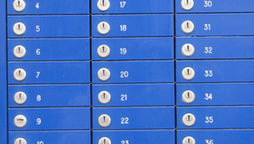 Safe deposit boxes are often packed together in rows inside a bank vault.