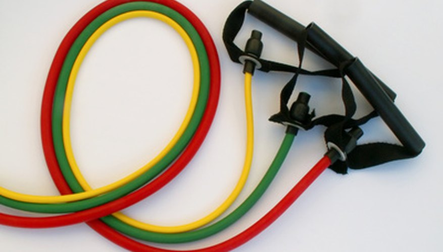 Resistance bands can improve muscle tone. Resistance bands can improve muscle tone.