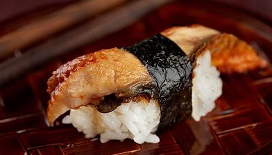 Sushi is a popular menu item at Japanese restaurants
