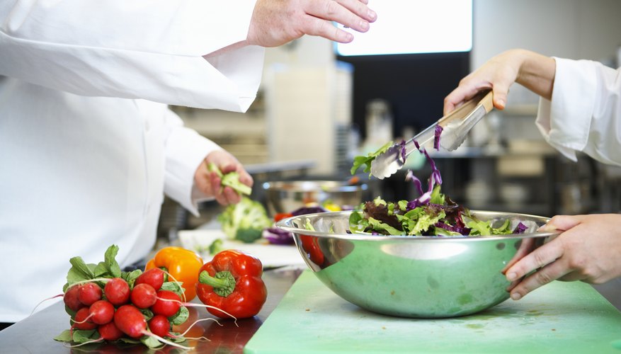 Photo Credit: Thomas Northcut/Photodisc/Getty Images Commercial kitchen.