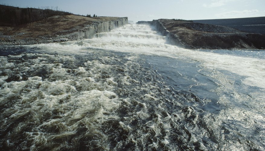 Photo Credit: Jupiterimages/liquidlibrary/Getty Images Hydroelectric power is derived from moving water.
