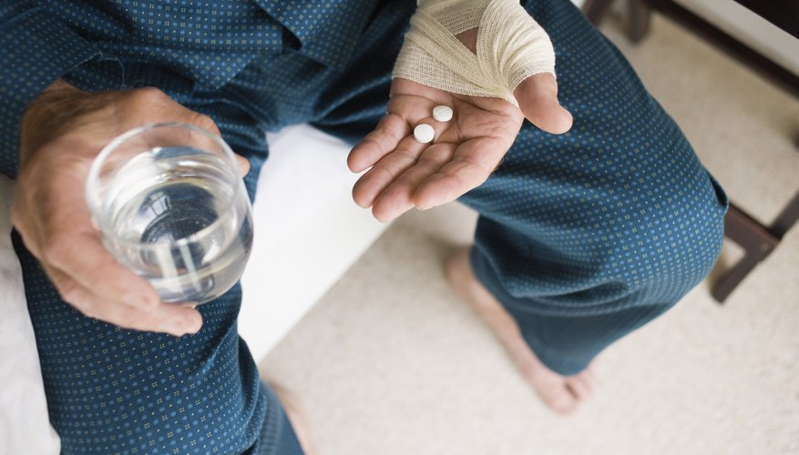 Man with pain pills Man with pain pills