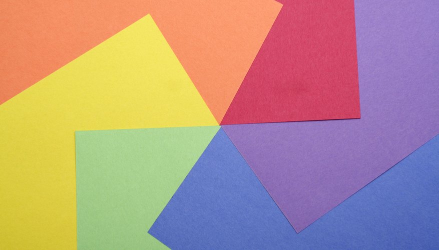 An assortment of different colored construction paper An assortment of different colored construction paper