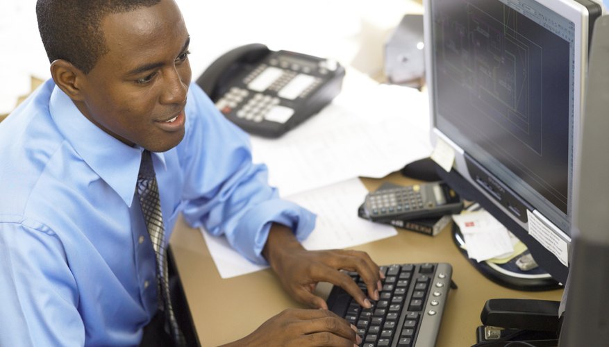 Businessman at computer